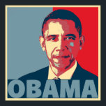 OBAMA POP ART POSTER<br><div class="desc">Portrait of Barack Obama as President Elect with a pop style poster effect with his name in bold text under his portrait.  Barack Hussein Obama II is an American politician who served as the 44th president of the United States from 2009 to 2017.</div>