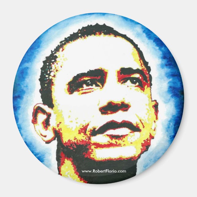 Obama Portrait Magnet Logo (Front)
