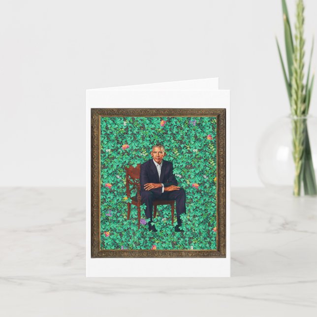 Obama Portrait Tee  Card (Front)