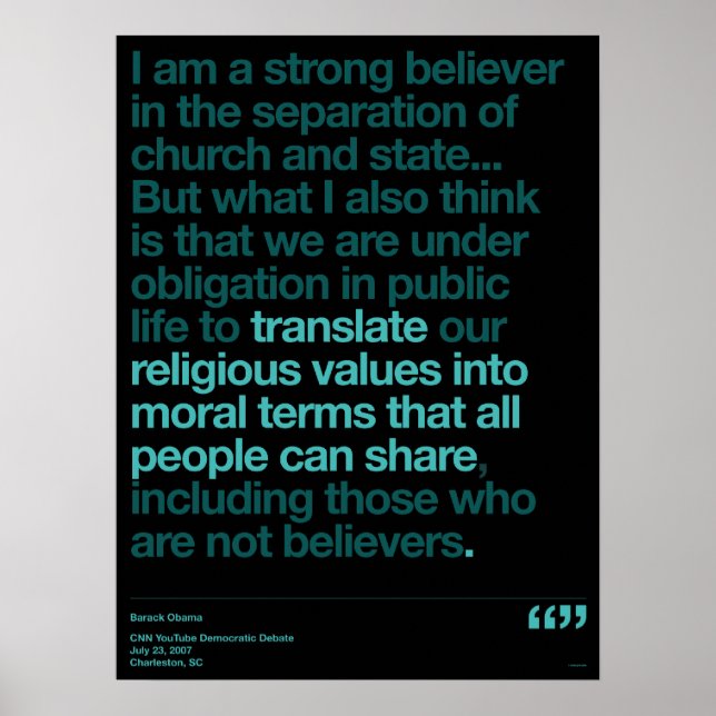 Obama Quotes Poster (Front)