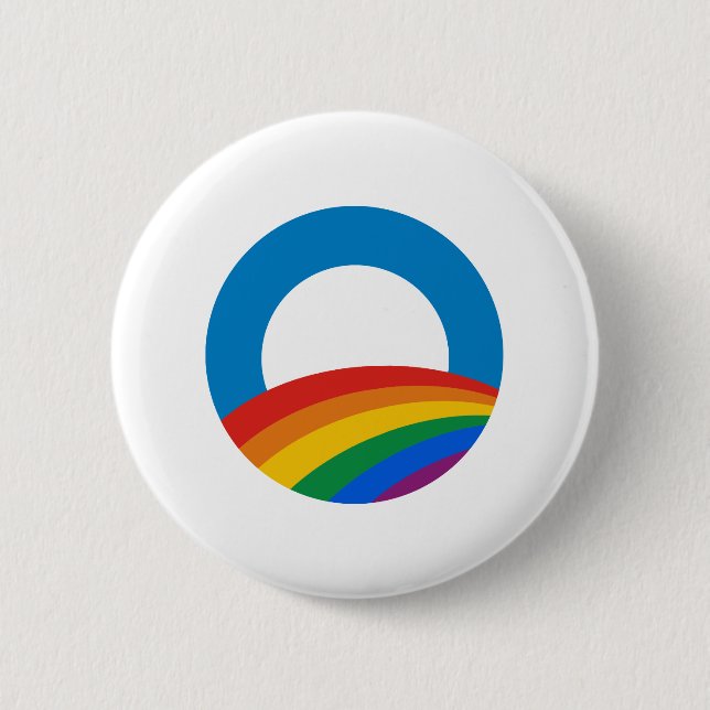 Obama Rainbow 6 Cm Round Badge (Front)