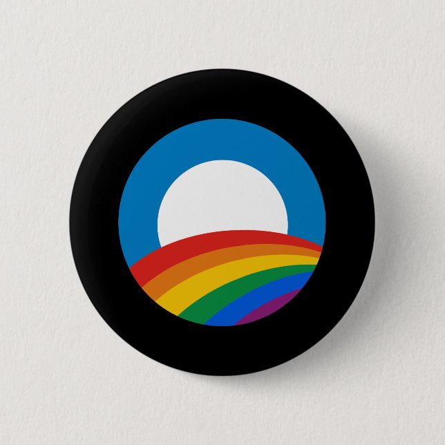 Obama Rainbow 6 Cm Round Badge (Front)