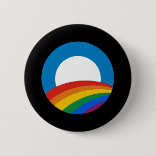 Obama Rainbow 6 Cm Round Badge