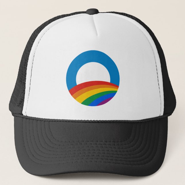 Obama Rainbow Trucker Hat (Front)