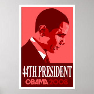 Obama Red 44th President Poster 3