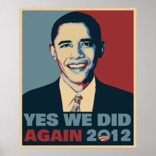 Obama Reelected 2012 Poster
