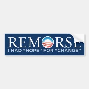 Obama - Remorse Bumper Sticker