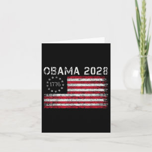 Obama Retro Us Vintage Flag Patriotic 2028 Politic Card