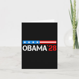 Obama Retro Vintage Flag Patriotic 2028 Political  Card