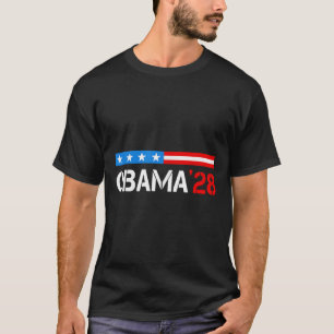 Obama Retro Vintage Flag Patriotic 2028 Political  T-Shirt