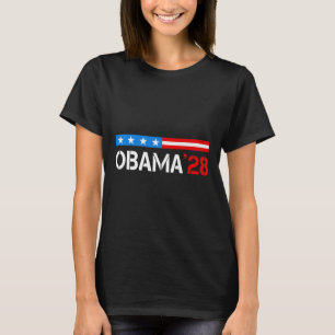 Obama Retro Vintage Flag Patriotic 2028 Political T-Shirt