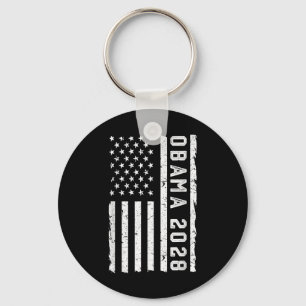Obama Retro Vintage Patriotic 2028 Political Prote Key Ring
