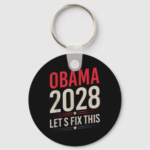 Obama Retro Vintage Patriotic 2028 Political Prote Key Ring