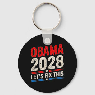 Obama Retro Vintage Patriotic 2028 Political Prote Key Ring