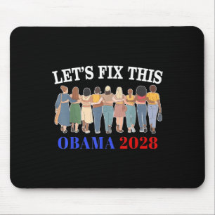 Obama Retro Vintage Patriotic 2028 Political Prote Mouse Pad