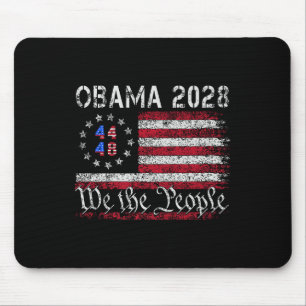 Obama Retro Vintage Us Flag 44 48 Patriotic 2028 P Mouse Pad