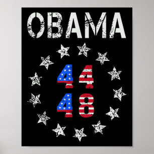 Obama Retro Vintage Us Flag Patriotic 2028 44 48 P Poster