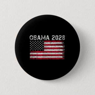 Obama Retro Vintage Us Flag Patriotic 2028 Politic 6 Cm Round Badge