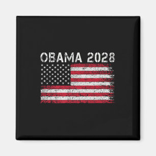 Obama Retro Vintage Us Flag Patriotic 2028 Politic Magnet