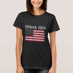 Obama Retro Vintage Us Flag Patriotic 2028 Politic T-Shirt