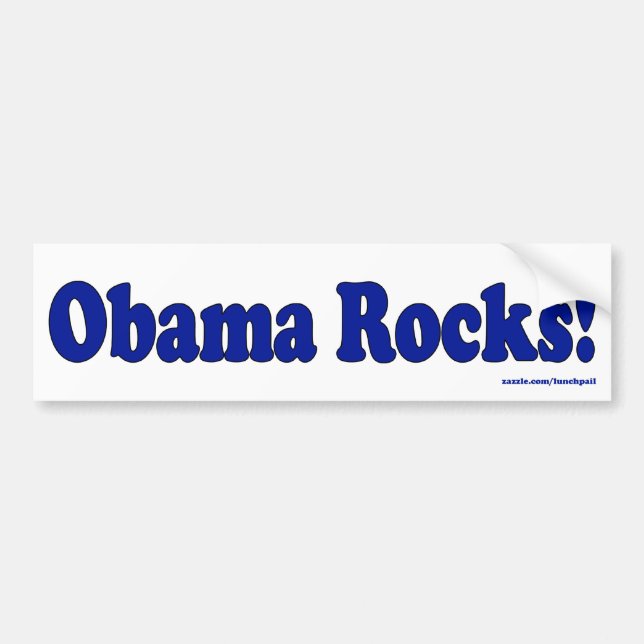 Obama Rocks Bumpersticker Bumper Sticker (Front)
