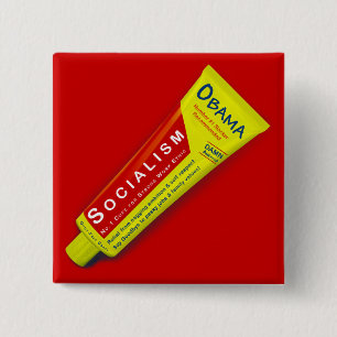 Obama Salve 15 Cm Square Badge