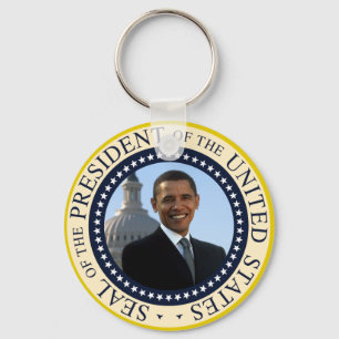 Obama Seal Blue Key Ring