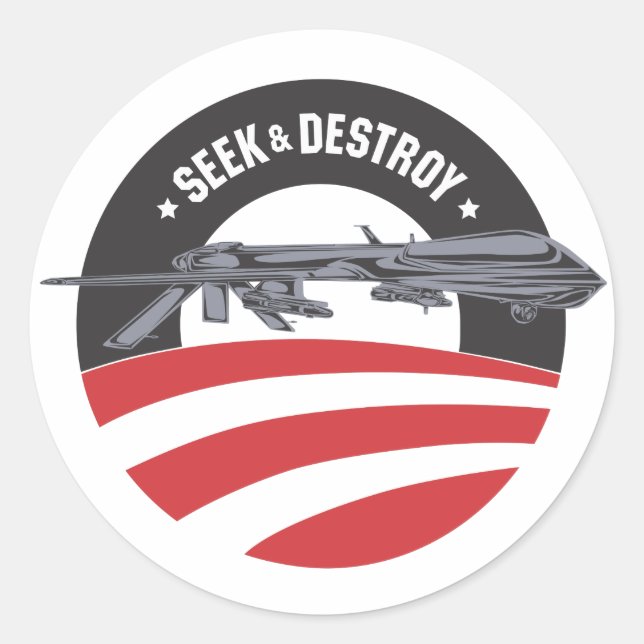 obama seek and destroy mission sticker (Front)