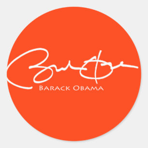 Obama Signature Classic Round Sticker