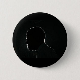 obama silhouette 6 cm round badge