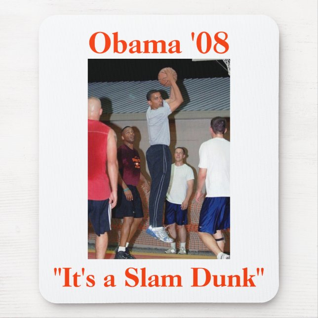 Obama Slam Dunk Mouse Pad (Front)