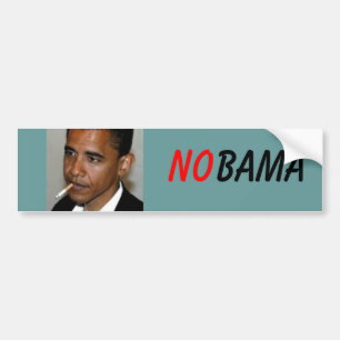 obama_smoking1, NO, BAMA Bumper Sticker
