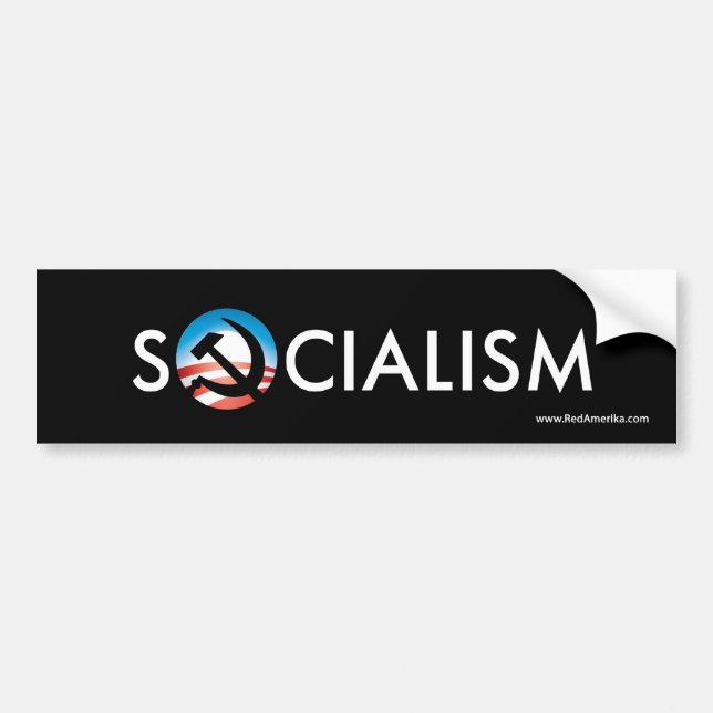 Obama Socialism Hope Hammer Sticker (Front)