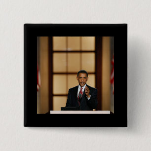 Obama-Speech 15 Cm Square Badge