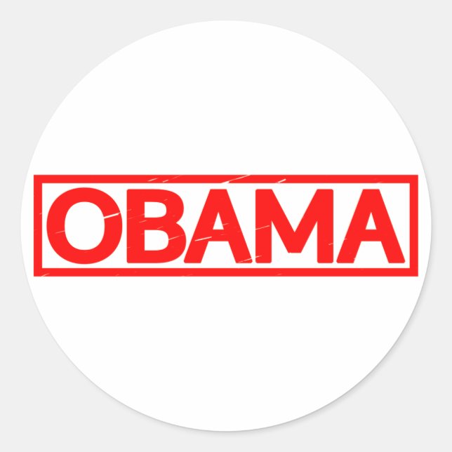 Obama Stamp Classic Round Sticker (Front)