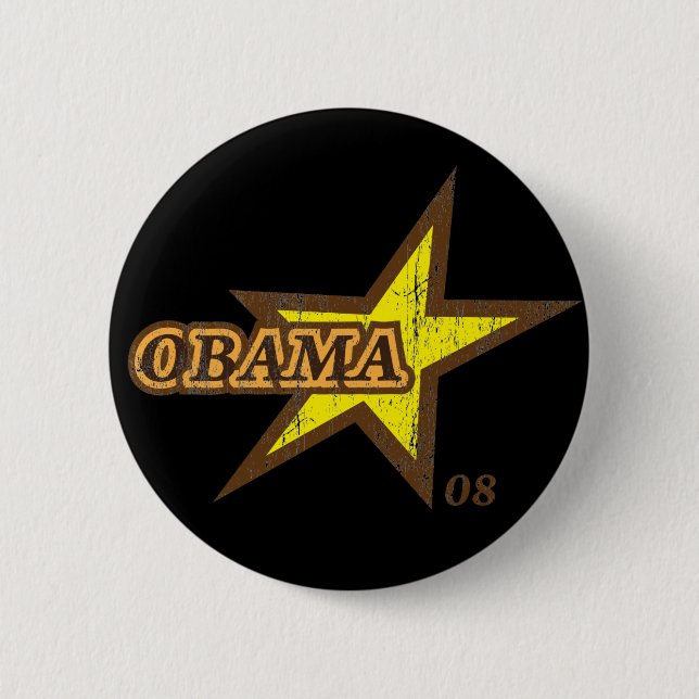 Obama Star 08 Button (Front)