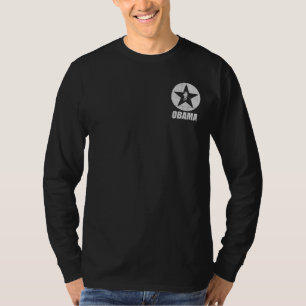 Obama Star Men's Long Sleeve (Grey) T-Shirt