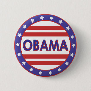Obama Stars&Stripes Circle 6 Cm Round Badge