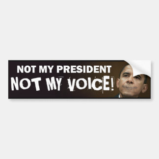 obama stitches not my president not my voice bumper sticker