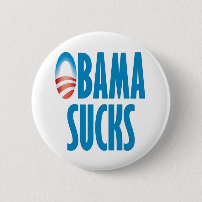 Obama Sucks 6 Cm Round Badge (Front)