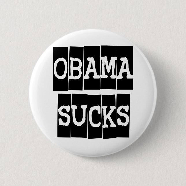 Obama Sucks 6 Cm Round Badge (Front)