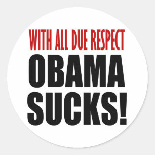 Obama Sucks Classic Round Sticker