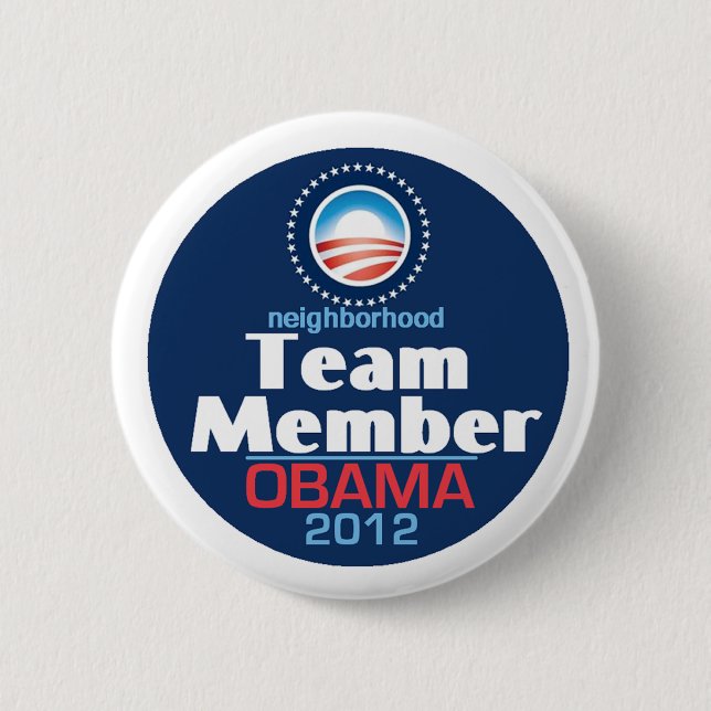 Obama Team Member 6 Cm Round Badge (Front)