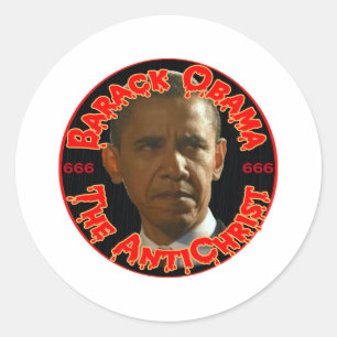Obama The AntiChrist Classic Round Sticker