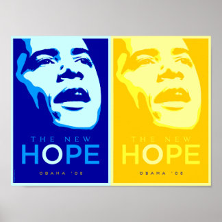 Obama - The New Hope Blue & Gold Poster
