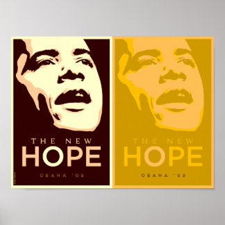 Obama The New Hope Brown & Gold Poster