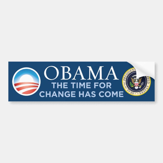 Obama - Time For Change Has Come Bumper Sticker (Front)