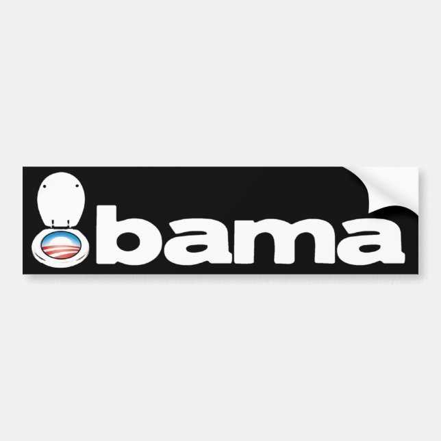 Obama (toilet) bumper sticker (Front)