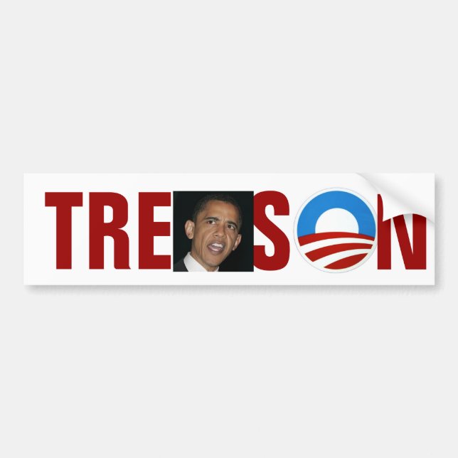 Obama Treason Bumper Sticker (Front)