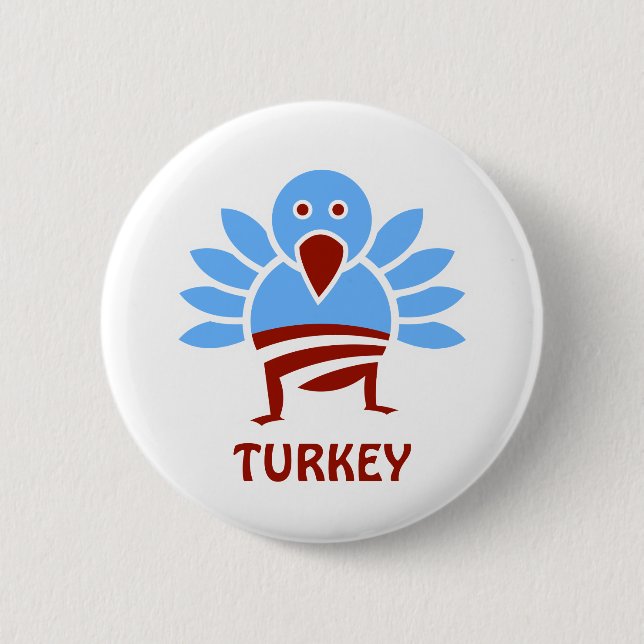 Obama Turkey 6 Cm Round Badge (Front)